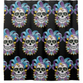 Colorful Jester Skull Douchegordijn (Voorkant)