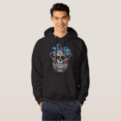 Colorful Jester Skull Hoodie (Voorkant volledig)