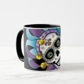 Colorful Jester Skull Mok (Voorkant links)