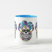 Colorful Jester Skull Mok (Midden)