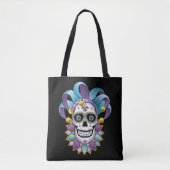 Colorful Jester Skull Tote Bag (Voorkant)