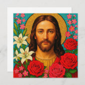 Colorful Jesus Greeting Card. (Voorkant / Achterkant)