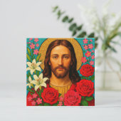 Colorful Jesus Greeting Card. (Staand voorkant)