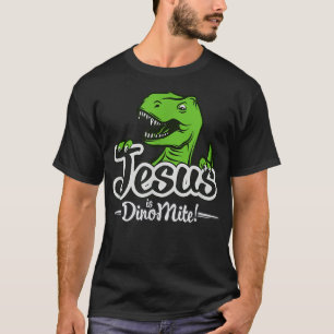 Colorful Jesus is Dino Mite Kind Christelijk T-shirt