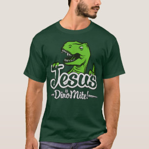 Colorful Jesus is Dino Mite Kind Christelijk T-shirt