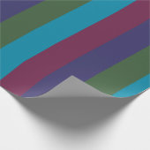 Colorful Jewel Tone-kerststrepes Cadeaupapier (Hoek)