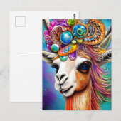 Colorful Jeweled Llama Briefkaart (Voorkant / Achterkant)
