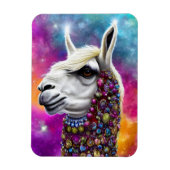 Colorful Jeweled Llama Magneet (Verticaal)