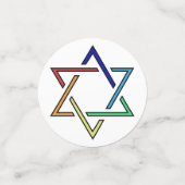 Colorful Jewish Stars Design Table Confetti (Kleine voorkant)