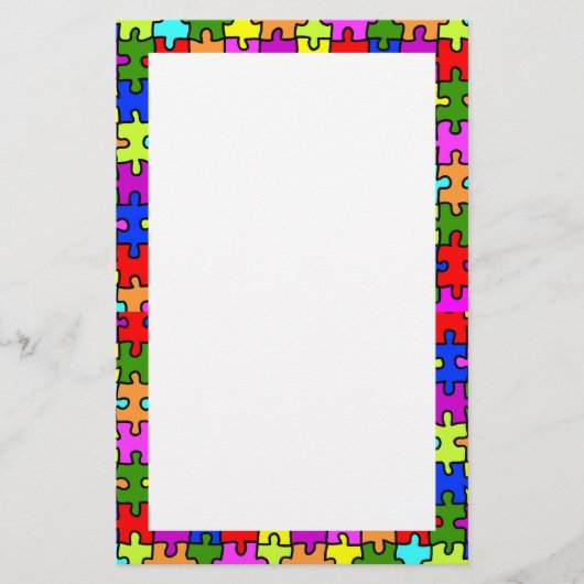 "Colorful jigpuzzle"-kantoorbenodigdheden Briefpapier (Voorkant)