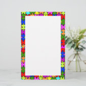 "Colorful jigpuzzle"-kantoorbenodigdheden Briefpapier (Staand voorkant)