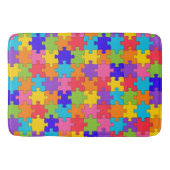 Colorful Jigzaag Puzzle Badmat (Voorkant)