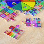 Colorful Jigzaag Puzzle Legpuzzel (Zijkant)