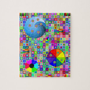 Colorful Jigzaag Puzzle Legpuzzel