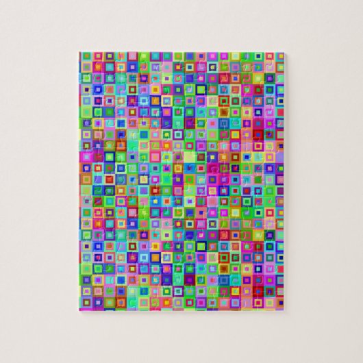 Colorful Jigzaag Puzzle Legpuzzel (Verticaal)