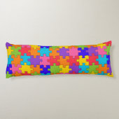 Colorful Jigzaag Puzzle Lichaamskussen (Achterkant)