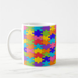 Colorful Jigzaag Puzzle Mok