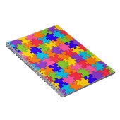 Colorful Jigzaag Puzzle Notitieboek (Rechterzijde)