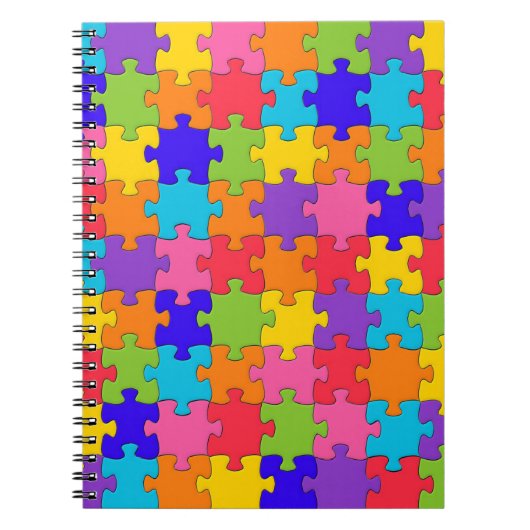 Colorful Jigzaag Puzzle Notitieboek (Voorkant)