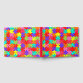 Colorful Jigzaag Puzzle Pattern Gastenboek (Volledig)