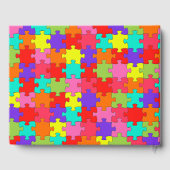 Colorful Jigzaag Puzzle Pattern Gastenboek (Achterkant)