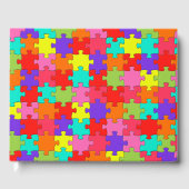 Colorful Jigzaag Puzzle Pattern Gastenboek (Voorkant)
