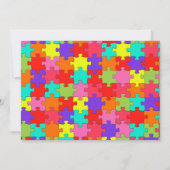 Colorful Jigzaag Puzzle Pattern Kaart (Achterkant)