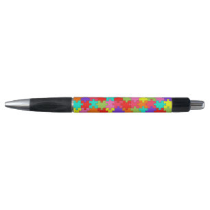 Colorful Jigzaag Puzzle Pattern Pen
