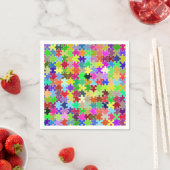 Colorful Jigzaag Puzzle Pattern Servetten (Insitu)