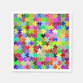 Colorful Jigzaag Puzzle Pattern Servetten (Voorkant)