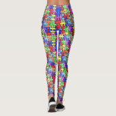 Colorful Jigzaag Puzzle PiElke Leggings (Achterkant)