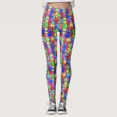 Colorful Jigzaag Puzzle PiElke Leggings (Voorkant)