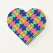 Colorful Jigzaag Puzzle PiElke Notitieboek (Achterkant)