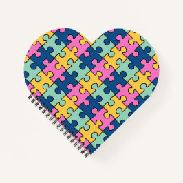 Colorful Jigzaag Puzzle PiElke Notitieboek