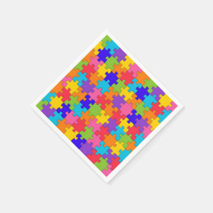 Colorful Jigzaag Puzzle Servetten