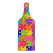Colorful Jigzaag Puzzle Snijplank (Voorkant)