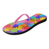 Colorful Jigzaag Puzzle Teenslippers (Schuin)