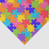 Colorful Jigzaag Puzzle Tissuepapier (Detail)