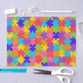 Colorful Jigzaag Puzzle Tissuepapier (Craft)