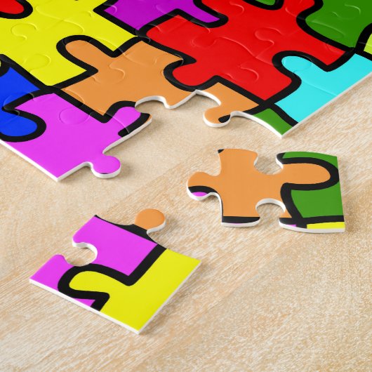 "Colorful jigzaagpuzzle"-puzzel Legpuzzel (Zijkant)