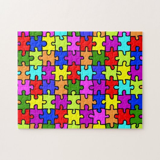 "Colorful jigzaagpuzzle"-puzzel Legpuzzel (Horizontaal)