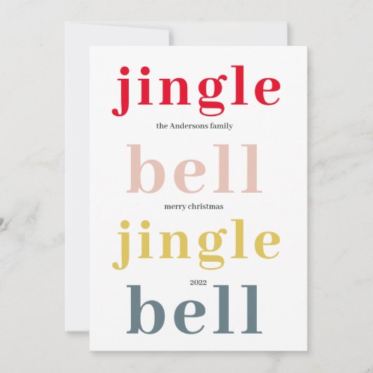 Colorful Jingle Bell| Prettige feestdagen (Voorkant)