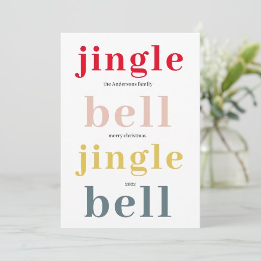 Colorful Jingle Bell| Prettige feestdagen (Staand voorkant)
