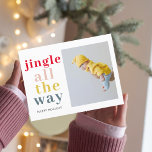 Colorful Jingle helemaal onderweg met foto Briefkaart<br><div class="desc">Colorful Jingle helemaal onderweg met foto</div>