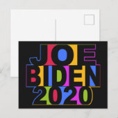 Colorful JOE BIDEN 2020 briefkaart (Voorkant / Achterkant)