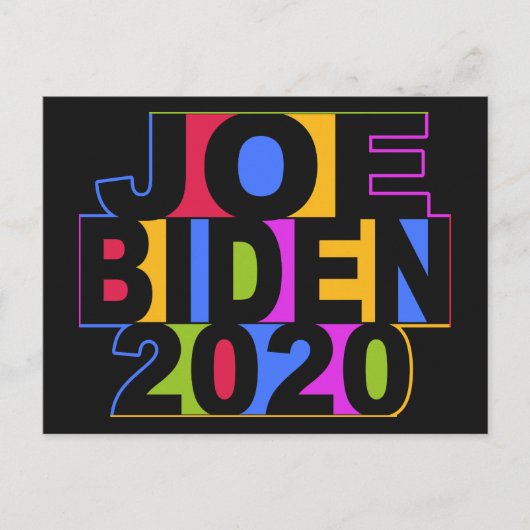 Colorful JOE BIDEN 2020 briefkaart (Voorkant)