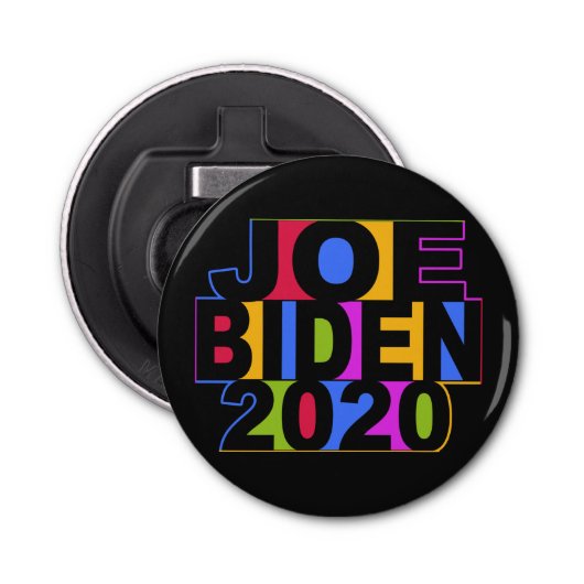 Colorful JOE BIDEN 2020 flesopening magneet Button Flesopener (Voorkant)