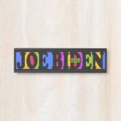 Colorful JOE BIDEN 2020 name borden Deurbordje (Voorkant)