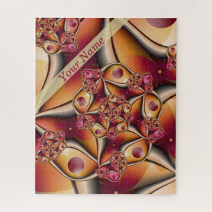 Colorful Joy Abstract Red Oranje Fantasy Art Name Legpuzzel