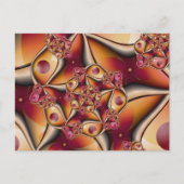 Colorful Joy Abstract Red Oranje Fantasy Fractal Briefkaart (Voorkant)